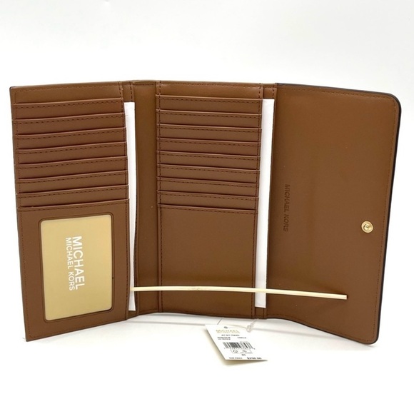 Michael Kors Jaycee Medium Zip Packet Backpack & Large Trifold Wallet Vanilla - Picture 12 of 13